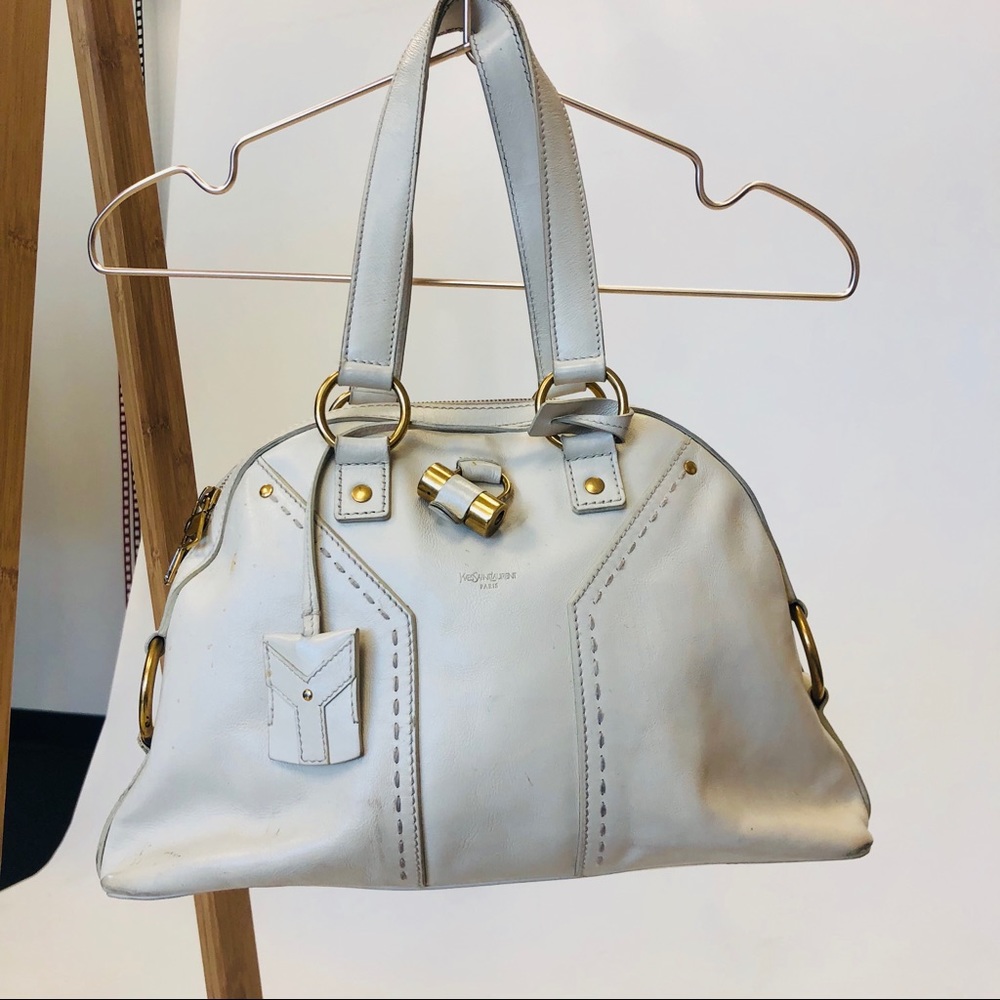YSL small ivory muse bag
